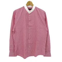 ザラ 長袖シャツ コットン100% ストライプ柄 トップス 赤 白 メンズ USA Lサイズ レッド×ホワイト ZARA 【中古】のサムネイル