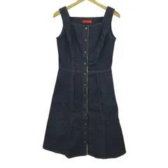 ヨークランド デニムワンピース トップス ノースリーブ ストレッチ レディース 9ARサイズ インディゴ YORKLAND 【中古】のサムネイル