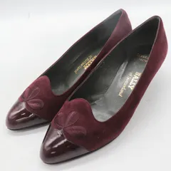 バリー パンプス スウェード チャンキーヒール ブランド シューズ 靴 レディース 4サイズ ワインレッド BALLY 【中古】のサムネイル