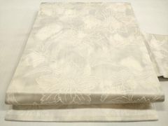 浴衣＋帯セット・洗える浴衣】しろたえ牡丹、のん着用、セオアルファ