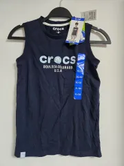 正規品 新品 キッズ Crocs クロックス ノースリーブ Tシャツ ネイビー XL-150のサムネイル