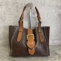 希少　美品　Mulberry　マルベリー　トートバッグ　ハンドバッグ　スモール　ショッパー　ベルト　レザー　ダークブラウン　キャメル　vintage archive