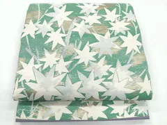 平和屋着物◎太鼓柄袋帯　紅葉　金銀糸　正絹　逸品　未使用　CABG1562nb