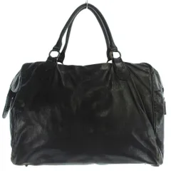 ヨウジヤマモト YOHJI YAMAMOTO en cuir トートバッグ ハンドバッグ レザー 黒 ブラック /YI28のサムネイル