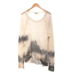 アンドゥムルメステール ANN DEMEULEMEESTER ニット セーター カットソー 麻 リネン XXS アイボリー 灰色 グレー ラウンドネック ラグランスリーブ タイダイ柄 /SD ■ECF003のサムネイル
