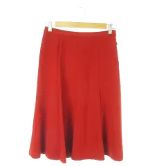 ソニアリキエル SONIA RYKIEL Collection スカート ミモレ ロング フレア グログランテープ 38 M 赤 レッド /AO25のサムネイル