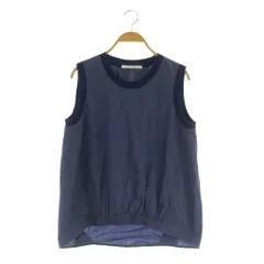 プレインピープル PLAIN PEOPLE エンザイムシャンブレーギャザープルオーバー ノースリーブ ブラウス 9 ブルー /MY ■OSのサムネイル