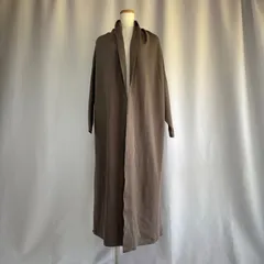 MUSE de Deuxieme Classe ウール100% ロングコート 日本製 フリーサイズ ガウンコート ブラウンのサムネイル
