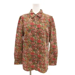 スキャパ SCAPA シャツ 長袖 花柄 プリント 38 赤 レッド マルチカラー /JSのサムネイル