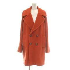 マレーラ MARELLA コート ウール カシミヤ混 42 オレンジ ダブルブレスト ロング ラペルカラー /AUのサムネイル