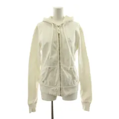 トゥルーレリジョン TRUE RELIGION パーカー ジップアップ 長袖 裏起毛 ラインストーン装飾 M 白 ホワイト /KUのサムネイル