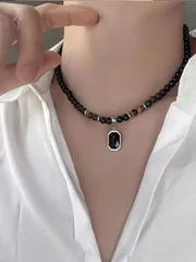 ジュエリー メンズ ブレスレット ブラックオニキス ネックレス カジュアル スタイリッシュ デザイン メンズ アクセサリー