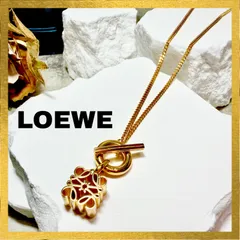 LOEWE ロエベ アナグラム ネックレス ゴールド トグル ペンダント G26-044のサムネイル