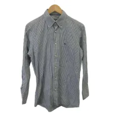 バーバリーブラックレーベル BURBERRY BLACK LABEL シャツ ブラウス 40 ブルー ホワイト ギンガムチェック柄 ボタンダウンカラー 長袖 /KV ■GY99のサムネイル