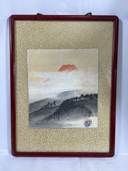 水彩画】四神相応山水図 長尾梅友作 47.0cm 5005 - メルカリ