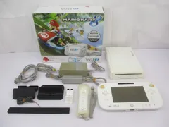  【まとめ売り 中古品】 ゲーム Wii U 本体 シロ 32GB WUP-010・101 マリオカート8セット 動作品 箱・周辺機器付き