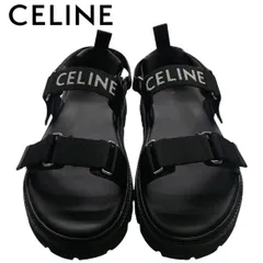 CELINE セリーヌ ビリー ストラッピーサンダル / ジャカード&カーフスキン 42 サンダル 363435103C.38NO ブラック ロゴ 厚底 メンズのサムネイル