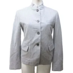 ジルサンダー JIL SANDER スタンドカラージャケット ウール ストレッチ 34 約XS 灰 グレー IBO85 1211のサムネイル