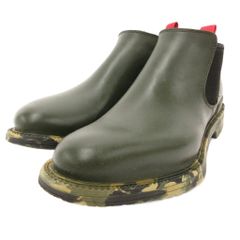 美品】REGAL (リーガル)サイドゴアレインブーツ (Lサイズカーキ色
