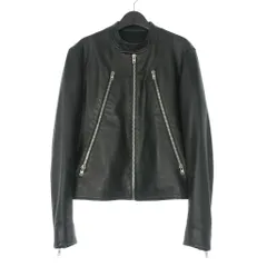 メゾンマルジェラ 14 Maison Margiela 14 5-ZIP LEATHER JACKET ハの字ライダース レザージャケット ブルゾン  44 ブラック 黒 S50AM0489 国内正規のサムネイル