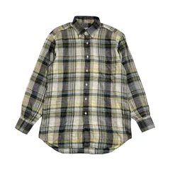 リネン100% イタリア製 Brioni Roma ブリオーニ チェック BD ボタンダウン 長袖 シャツ サイズM/2 /マルチカラー系 メンズのサムネイル
