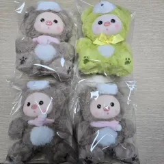 クマ ドール 服を着た ブタ ぬいぐるみ 4種 セット
