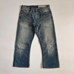 キャピタル KAPITAL ワイドデニムパンツ XS ジーンズ ヴィンテージ加工