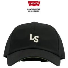 リーバイス Levi’s モノグラム キャップ 黒 ブラック BLACK ベースボールキャップ  メンズ 004BS-0000のサムネイル