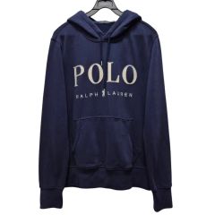 POLO RALPH LAUREN チェックロゴ パーカー ネイビー M - メルカリ