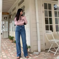 andmary Back ribbon denim cargo pants - メルカリ