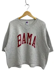 RUSSELL ATHLETIC (ラッセルアスレティック) リメイク カットオフ カレッジスエット 半袖 USA製 前V プリント 80S 90S 古着 ビンテージ BAMA アラバマ大学 XXL アッシュ レディース/004のサムネイル