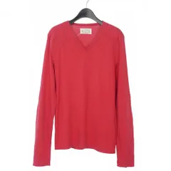 メゾンマルジェラ Maison Margiela 07AW 本人期 Vネック エルボーパッチ ショルダーパッチ Tシャツ カットソー 長袖 46 赤 レッドのサムネイル