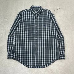 D630 00s ラルフローレン オンブレチェック 長袖 ネルシャツ メンズ L