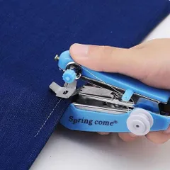 小型ミニ手動ミシン家庭用多機能スプリングカムクリエイティブミシン片手で縫えるハンディミシン小型ミシン便利な裁縫道具(A)のサムネイル