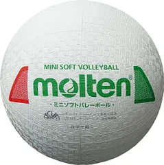 モルテン molten バレーボール  ミニソフトバレーボール 白赤緑 日本ソフトバレーボール連盟公認モデル 小学生 中学年 低学年 軽量 突き抜け防止バルブ 専用メジャー付き ゴム キッズ 小学生  S2Y1201WX WX白赤緑のサムネイル