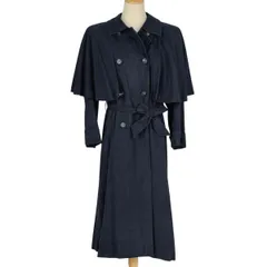 イヴ・サンローラン YVES SAINT LAURENT トレンチコート スエード ベルト付き アウター 人工皮革 ネイビー レディース 【中古】のサムネイル