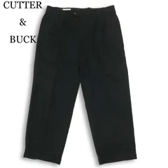 CUTTER&BUCK カッター＆バック ゴルフ 春夏★ 2タック ワイド スラックス パンツ 大きいサイズ 特大 Sz.40 メンズ 黒のサムネイル