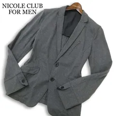 NICOLE CLUB FOR MEN ニコルクラブ フォーメン 通年★ 背抜き スリム アンコン テーラード ジャケット Sz.46 メンズ グレーのサムネイル