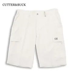 CUTTER&BUCK カッター＆バック ゴルフ 春夏★ ロゴ刺繍 チェック カーゴ ショート パンツ 大きいサイズ Sz.LL メンズのサムネイル