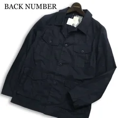 【新品 未使用】 BACK NUMBER バックナンバー 通年★ ファティーグシャツ ミリタリー ジャケット Sz.L メンズ 紺 ネイビーのサムネイル