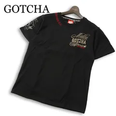 23SS★ 【新品 未使用】 GOTCHA ガッチャ 春夏 吸水速乾★ 半袖 ロゴ刺繍 サーフ Tシャツ カットソー Sz.M メンズ 黒のサムネイル