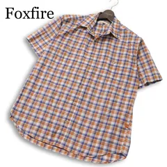 Foxfire フォックスファイヤー 春夏★ 5212784 半袖 チェック柄 ロゴ刺繍 アウトドア ボタンダウン シャツ Sz.M メンズのサムネイル