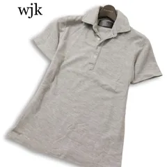wjk ダブルジェイケイ 春夏★ 半袖 鹿の子 メランジ スリム コンフォート ポロシャツ Sz.S メンズ 灰 グレーのサムネイル