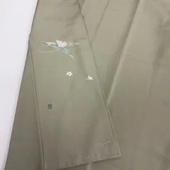 色無地 作家物 一つ紋 八掛に友禅 ガード加工 正絹 着物 MK-8926
