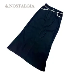 新品 NOSTALGIA ノスタルジア レース デニム ロングスカート Mのサムネイル