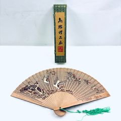 透かし彫り 扇子 鶴 松の図 専用箱付き - メルカリ