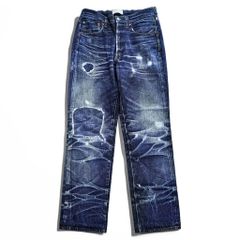 AD2002 コムデギャルソンオム シルバーペイント デニムパンツ 田中オム