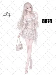 original sticker no.8874 // 人物ステッカー オリジナルステッカー オリジナル人物ステッカー ステッカー 装飾ステッカー cotton melodyのサムネイル