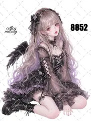 original sticker no.8852 // 人物ステッカー オリジナルステッカー オリジナル人物ステッカー ステッカー 装飾ステッカー cotton melodyのサムネイル