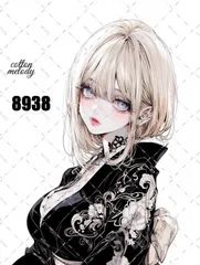 original sticker no.8938 // 人物ステッカー オリジナルステッカー オリジナル人物ステッカー ステッカー 装飾ステッカー cotton melodyのサムネイル